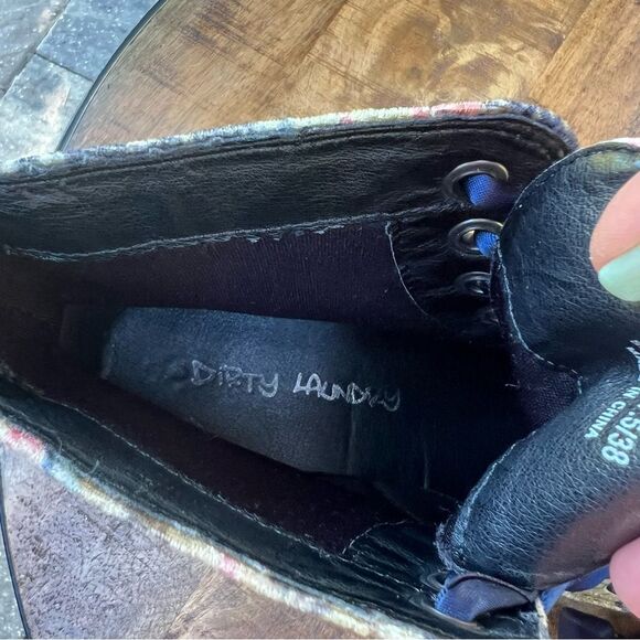 Dirty Laundry Floral Lace-Up velvety Ankle Boots 🌺 comfy 🌺 size 7.5 - Picture 5 of 9